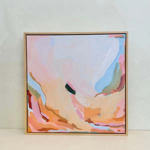 Wall Art: Poppy - 40x40cm / Oak Frame