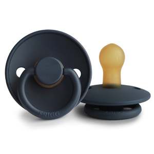 Dummies Teethers: Classic Slate Natural Rubber Pacifier 2 Pack -  0-6 Months