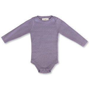 ORGANIC RIBBED ESSENTIAL BODYSUIT - IRIS