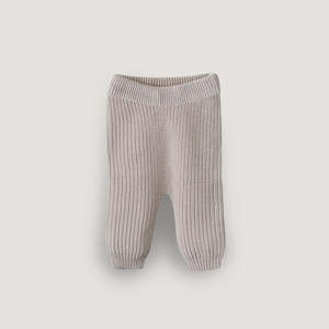 Knitwear: Chunky Knit Pants - Beige