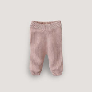 Chunky Knit Pants - Blush