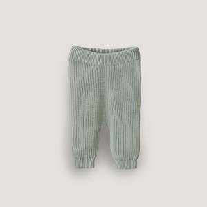 Knitwear: Chunky Knit Pants - Light Mint