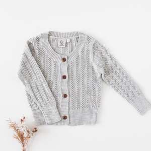 Penny Light Cotton Knit Cardigan - Marle Grey