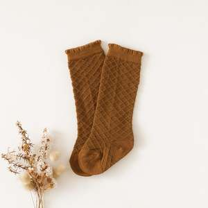 Tights Socks: Picnic Knee-High Socks - Chestnut
