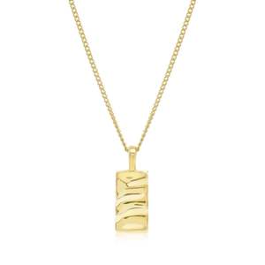 Caja Jewellery: Isla Rectangle Necklace - Gold