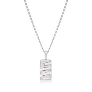 Caja Jewellery: Isla Rectangle Necklace - Silver