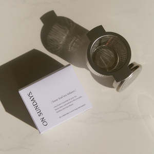 On Sundays: Loose leaf tea infuser