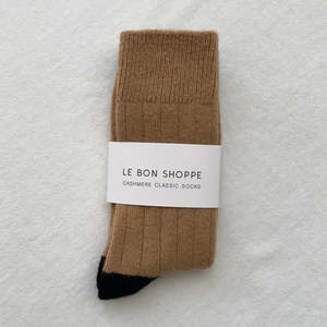 Le Bon Shoppe: CLASSIC CASHMERE SOCKS - CAMEL