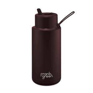 Ceramic Reusable 34oz/1ltr Bottle with Straw Lid - Chocolate