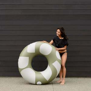 Sunday: PLAYFUL OVERSIZED POOL TUBE - OLIVE