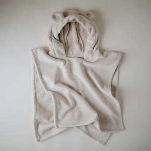 Baby Changing: Bear Poncho Towel - Fog