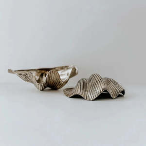 Homeware: BALINESE BRASS BOWL - CLAM SHELL