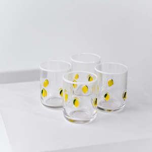 Lemon Icon Glass - Set of 4
