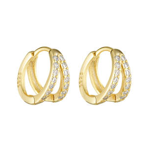 Double Angel Huggies - Gold/Clear