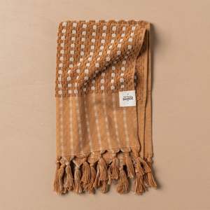 Homeware: Chickpea Hand Towel - Terracotta/Stone