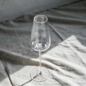 Homeware: MELTED CRYSTAL CHAMPAGNE FLUTE - SET OF 4