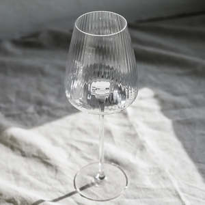 MELTED CRYSTAL WHITE WINE GLASS - SET OF 4