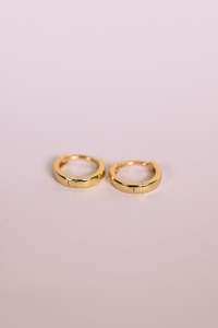 Classic Hoops: Gold Huggie Hoops