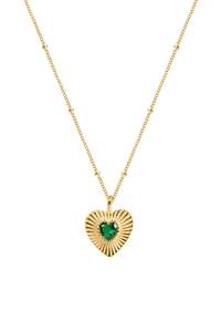 All Necklaces: Vintage Emerald Heart Necklace