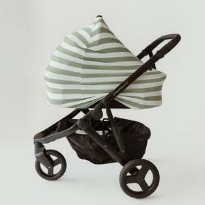 Sage Stripe 6-In-1 Multi-Use Cover  | Includes Free Top Knot Beanie