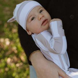Bamboo Onesies: Seashell Stripe Bamboo Onesie