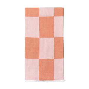 Beach Towels: Checkerboard Towel - Coral