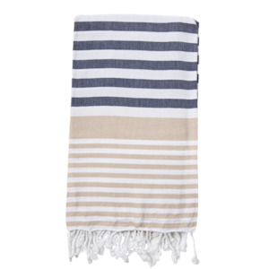 Classic And Sofia Collections: Sofia Turkish Towel Navy Sand