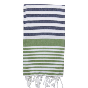 Classic And Sofia Collections: Sofia Turkish Towel Navy Olive