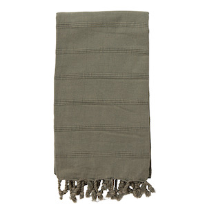 Bath Towels: Stonewashed Turkish Towel Khaki