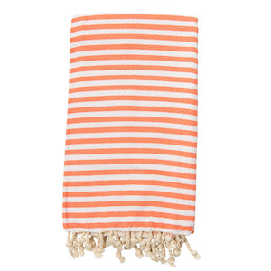 Beach Towels: St Tropez Turkish Towel Coral