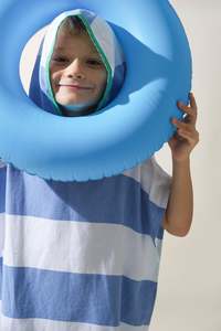Beach Towels: Kids Hooded Towel - Blue Green
