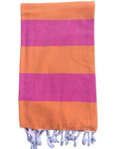 Santorini Collection: Santorini Towel Coral & Hot Pink