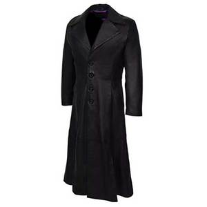 Halloween Trench Leather Long Coat