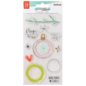 Stamping: VICKI BOUTIN ACRYLIC STAMPS PEPPERMINT KISSES HOLIDAY WISHES