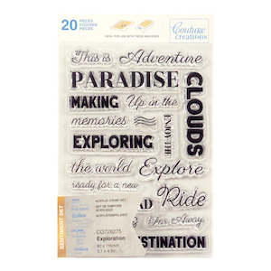 COUTURE CREATIONS ACRYLIC STAMP SET EXPLORATION