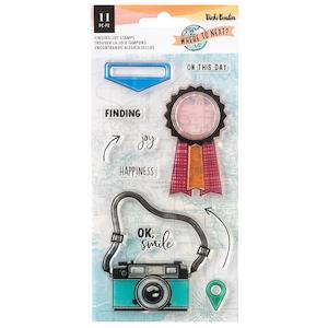 Stamping: VICKI BOUTIN WHERE TO NEXT FINDING JOY ACRYLIC STAMPS