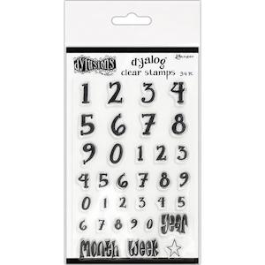Stamping: DYLUSIONS DIDDY CLEAR STAMPS DYALOG NUMEROLOGY DYB65371