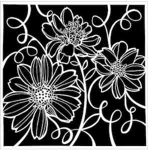 THE CRAFTERS WORKSHOP 6X6 INCH TANGLED FLORA TCW1059s