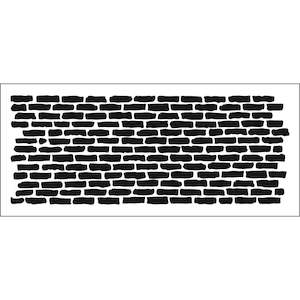 Stencils: THE CRAFTERS WORKSHOP SLIMLINE STENCIL BRICKS HOROZONTAL TCW2305