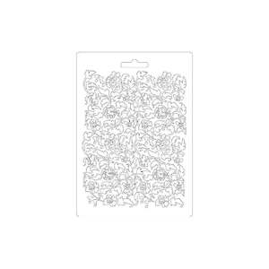 STAMPERIA SOFT MAXI MOULD A5  K3PTA522 FLOWERS AND LEAVES