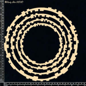 Chipboard: DUSTY ATTIC CHIPBOARD TECHNO CIRCLES DA2856
