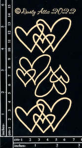 Chipboard: DUSTY ATTIC CHIPBOARD HEART CLUSTERS DA3256