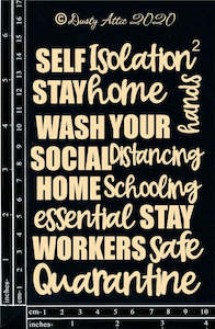 Chipboard: DUSTY ATTIC CHIPBOARD WORD SELECTION