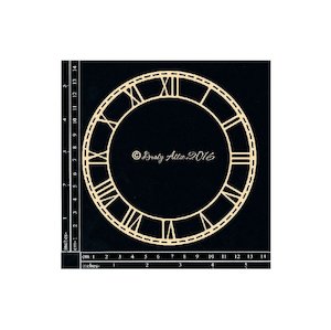 Chipboard: DUSTY ATTIC CHIPBOARD SKELETON CLOCK DA1689