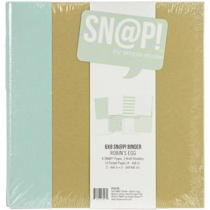 SIMPLE STORIES SN@P! BINDER 6"X8" ROBINS EGG