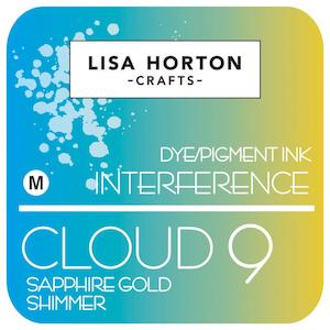LISA HORTON CRAFTS CLOUD 9 INTERFERENCE INK SAPPHIRE GOLD SHIMMER