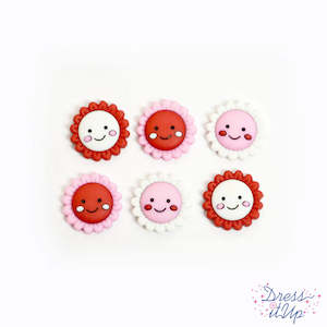 Clearance 5: DRESS IT UP BUTTONS BE MINE 6PIECES