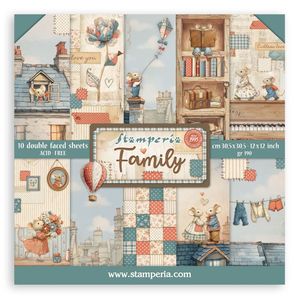 Papers: STAMPERIA PAPER COLLECTION FAMILY 12X12 (10SHEETS)
