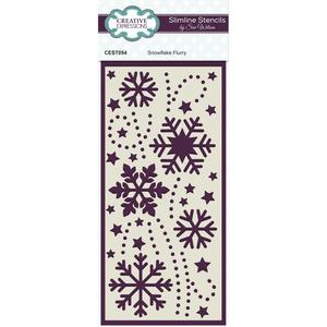 CREATIVE EXPRESSIONS SLIMLINE STENCIL SNOWFLAKE FLURRY CEST054