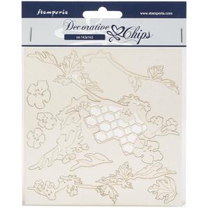STAMPERIA DECORATIVE CHIPS POINSETTIA 5.5X5.5INCH
